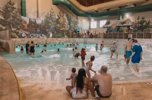 The wave pool at Wiley's Waterpark at Great Wolf Lodge in Colorado Springs, CO.