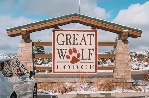 Great Wolf Lodge entrance sign in Colorado Springs, CO.