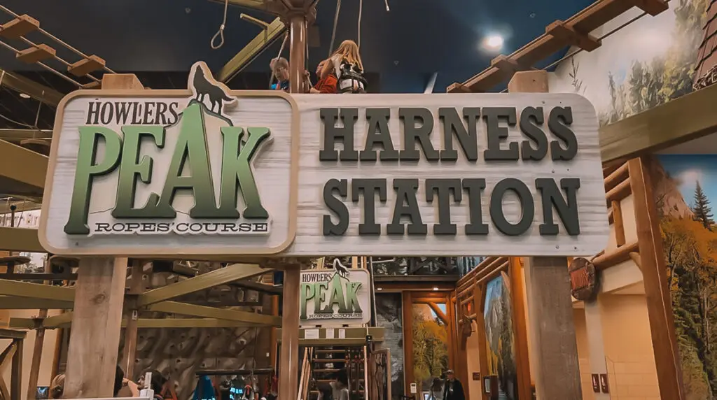 Howlers Peak Ropes Course at Great Wolf Lodge in Colorado Springs, CO.