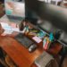 An at-home workspace for moms who work from home.