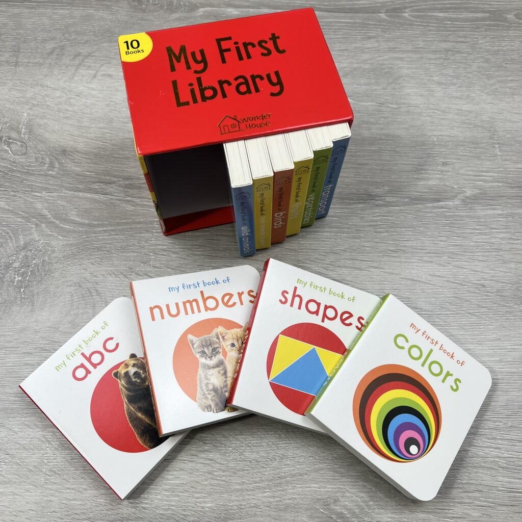 My First Library by Wonder House is a great board book set for your toddler.