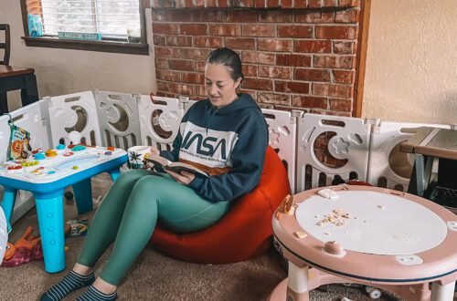 A mama basking in God's love and acceptance right in the middle of a messy house.