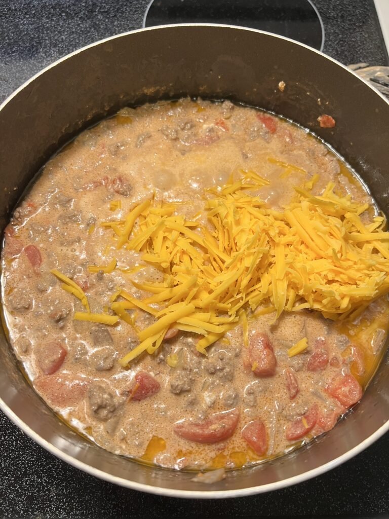 Extra cheesy cheeseburger soup.