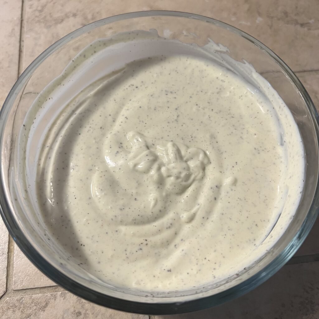 Creamy yummy sauce for a BLT ground beef skillet