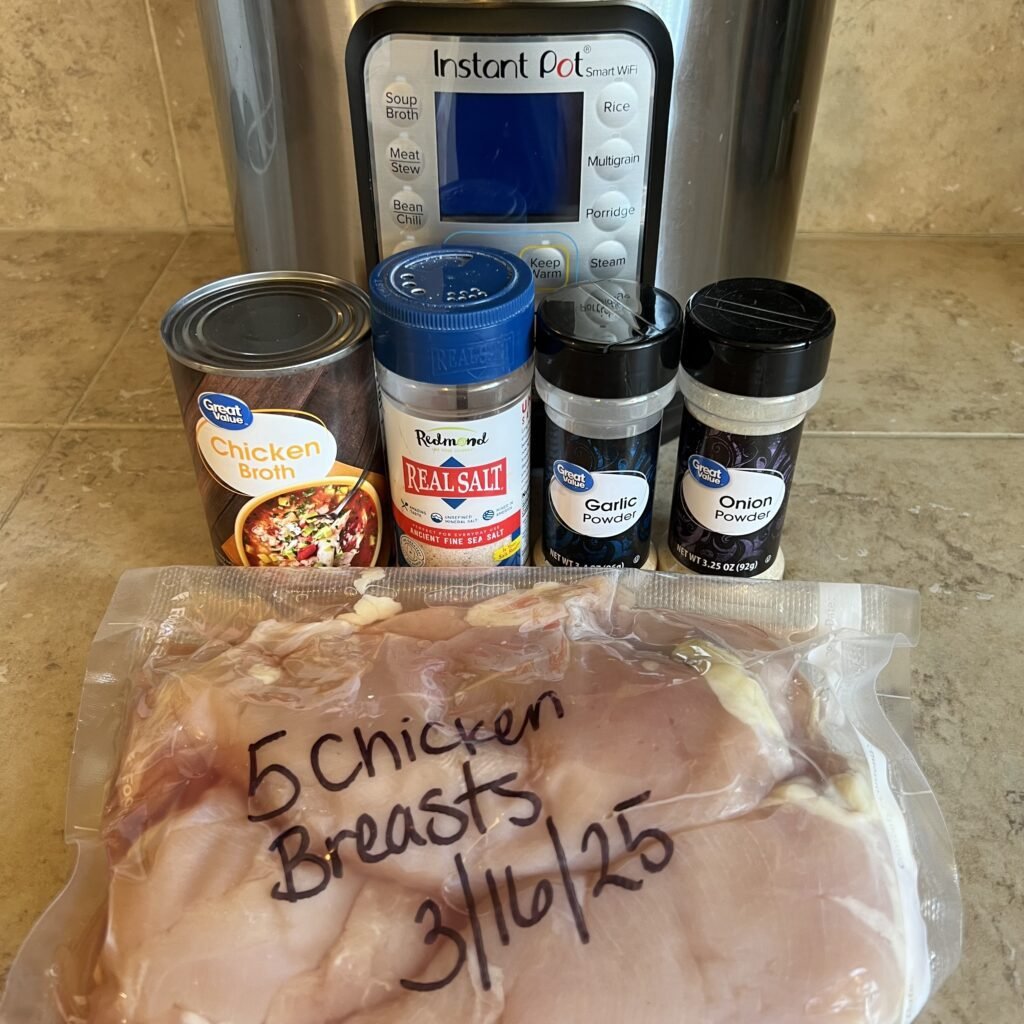 Everything you need to make easy instant pot shredded chicken.