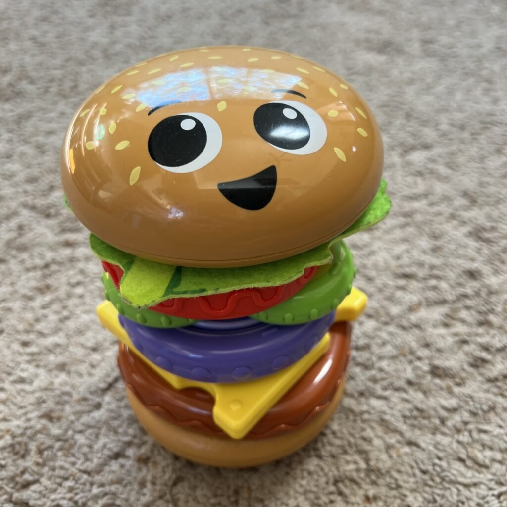 The Leap Frog 4-in-1 Learning Hamburger. This is a fun and engaging learning toy for one-year-olds.