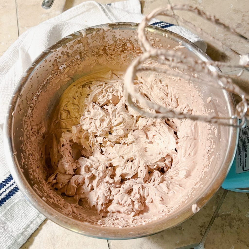 Whipped chocolate mousse. The key is whipping until stiff peaks form, but don't over mix!