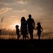 A strong family with a father, mother, and children. Christian moms fight for truth.