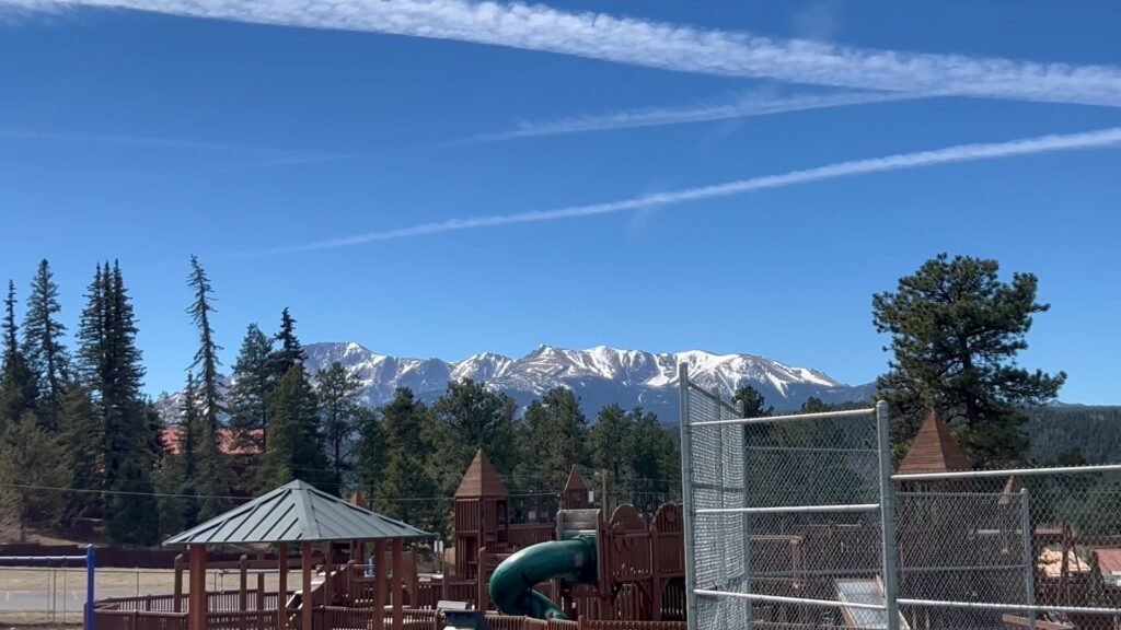 The beautiful Pikes Peak mountain with a fun family playground is a great place to find rest for tired moms.
